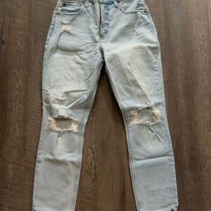 Abercrombie & Fitch Light Blue Distressed Skinny Jeans